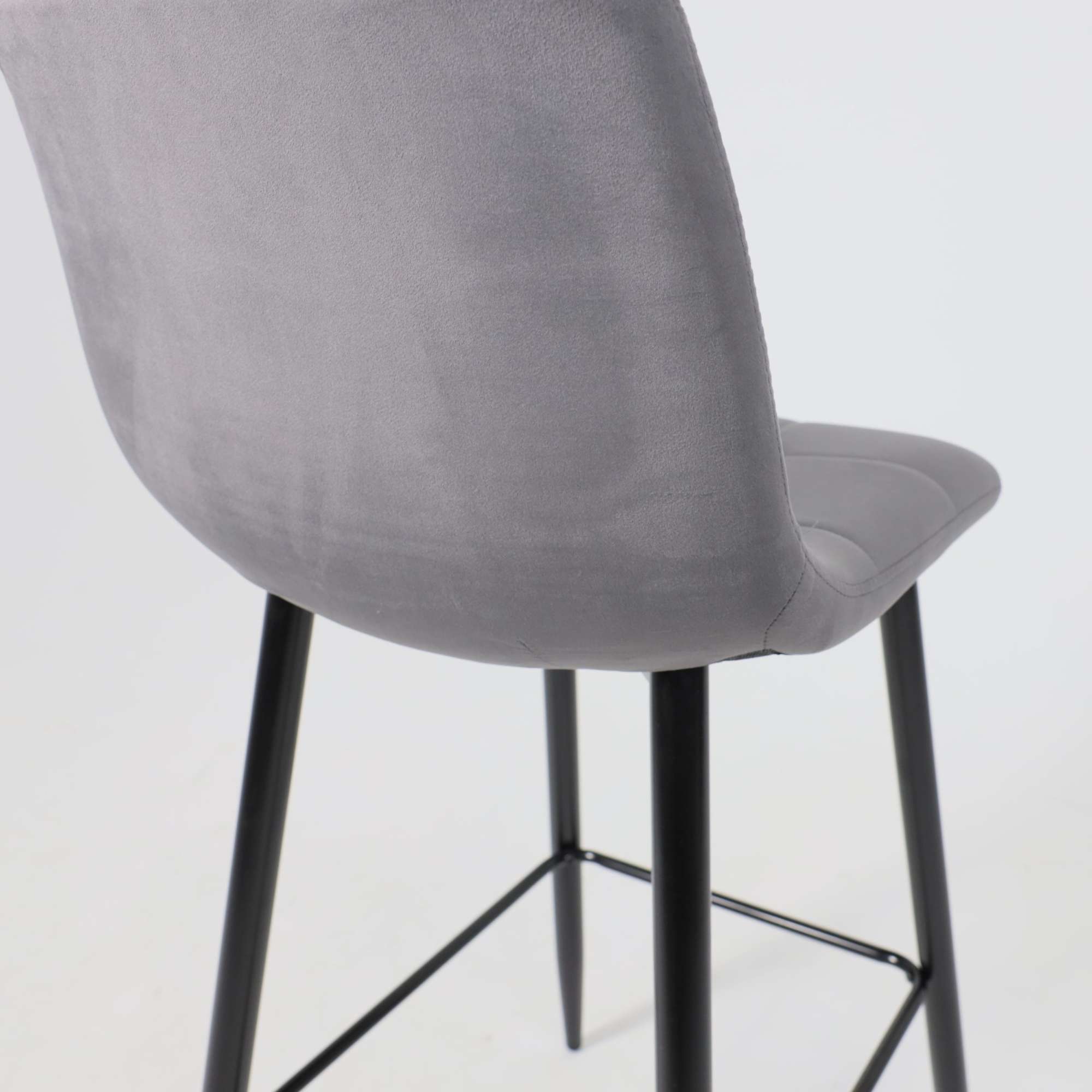 Стул STELLA, барный, серый велюр HLR21/черный