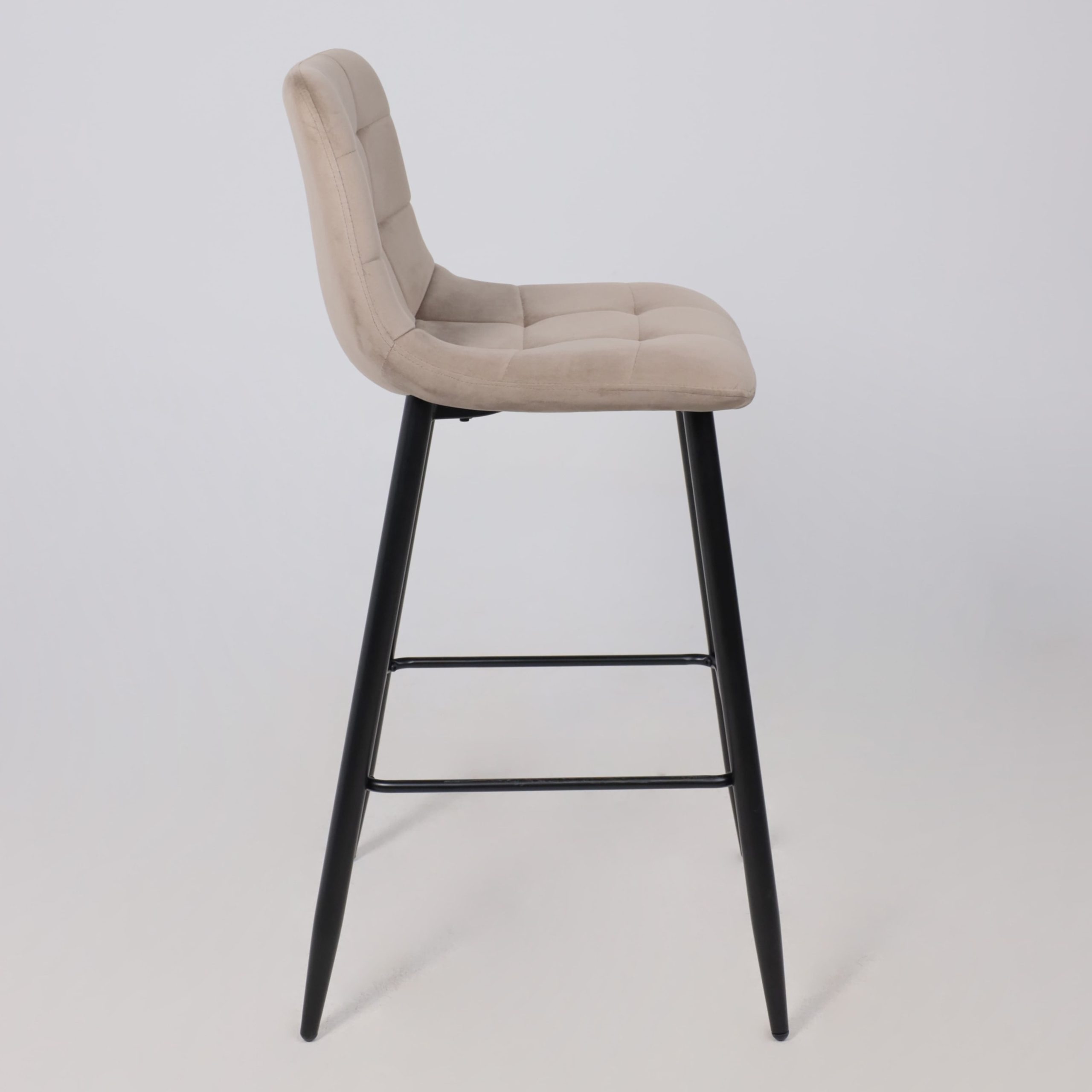 Стул STELLA, барный, бежевый велюр HLR08/черный