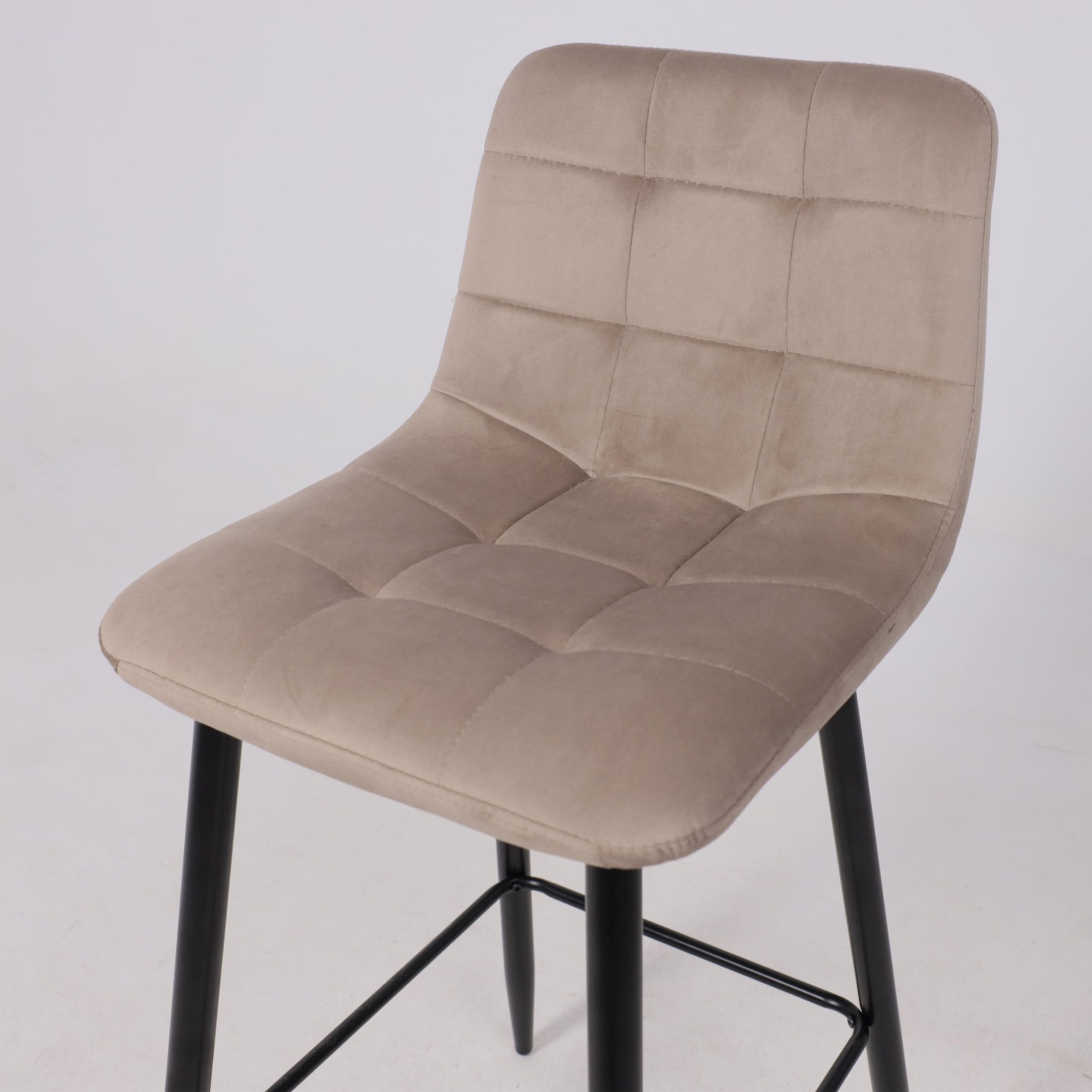 Стул STELLA, барный, бежевый велюр HLR08/черный