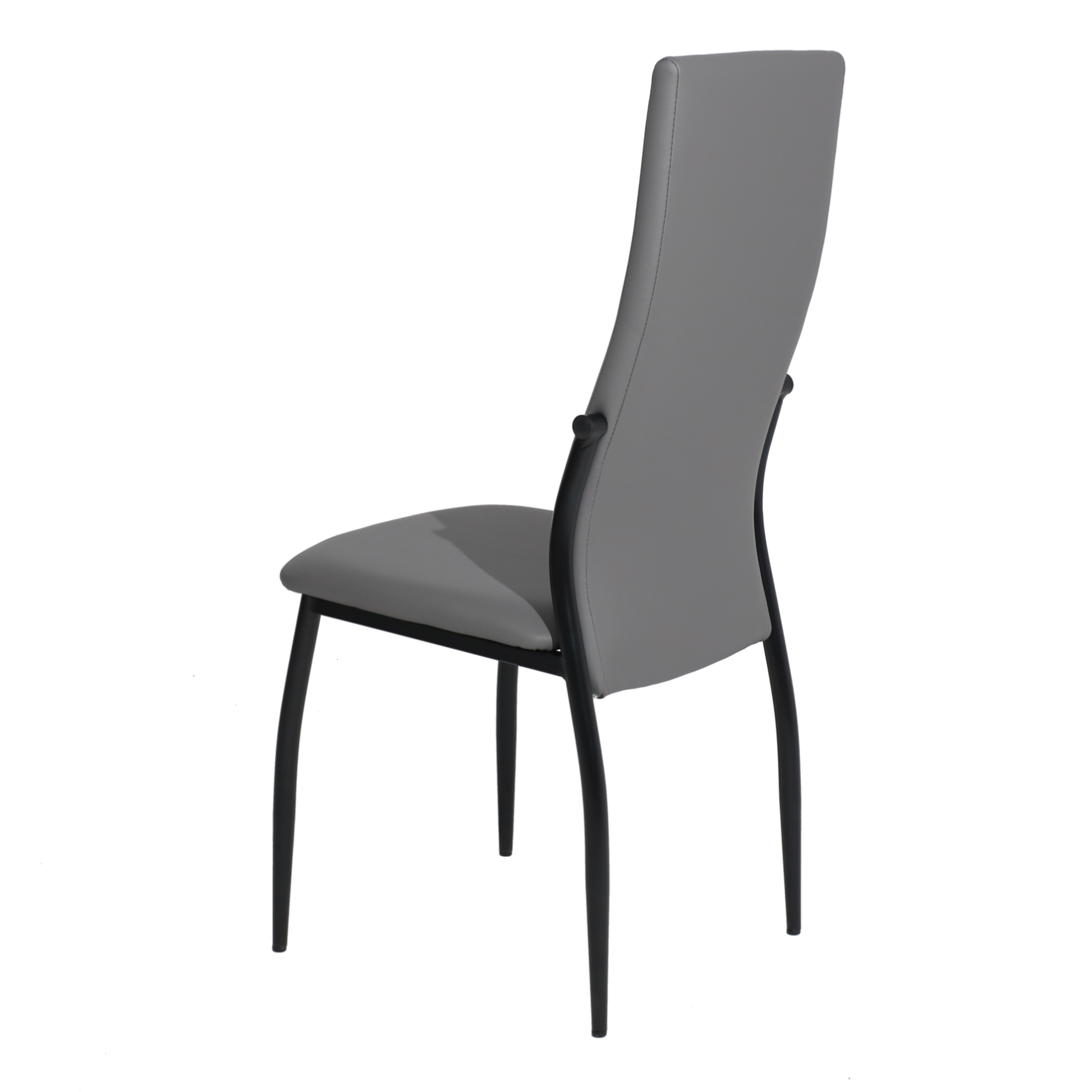 Стул DENVER, экокожа, серый PU 611/черный