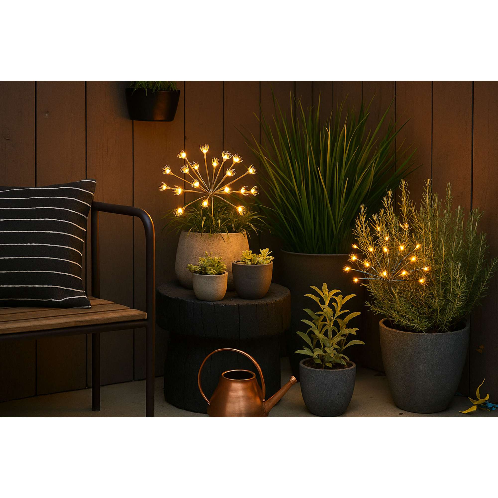 Светодиодный декор AKS тип 8 ( Фейерверк 31х75см 25LED, 3АА )