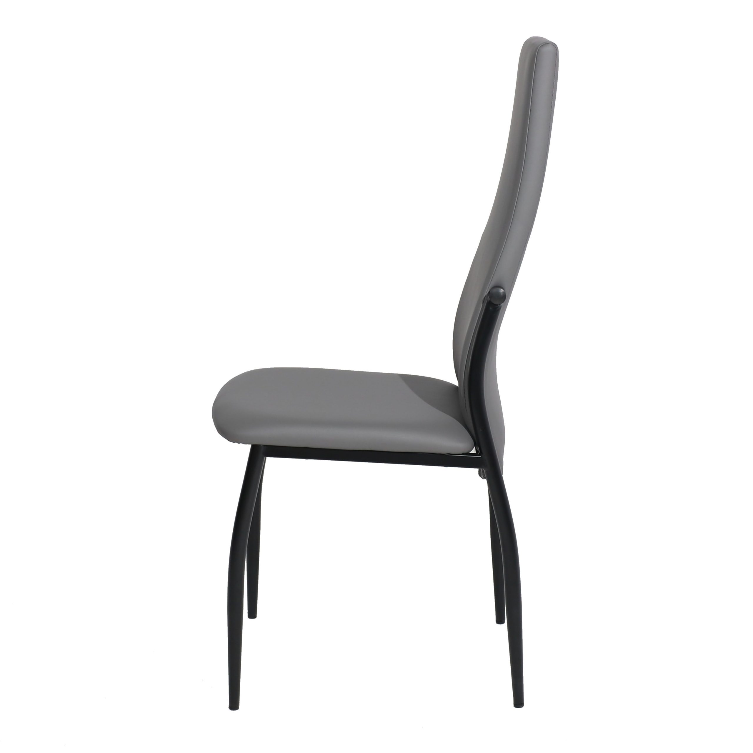 Стул DENVER, экокожа, серый PU 611/черный