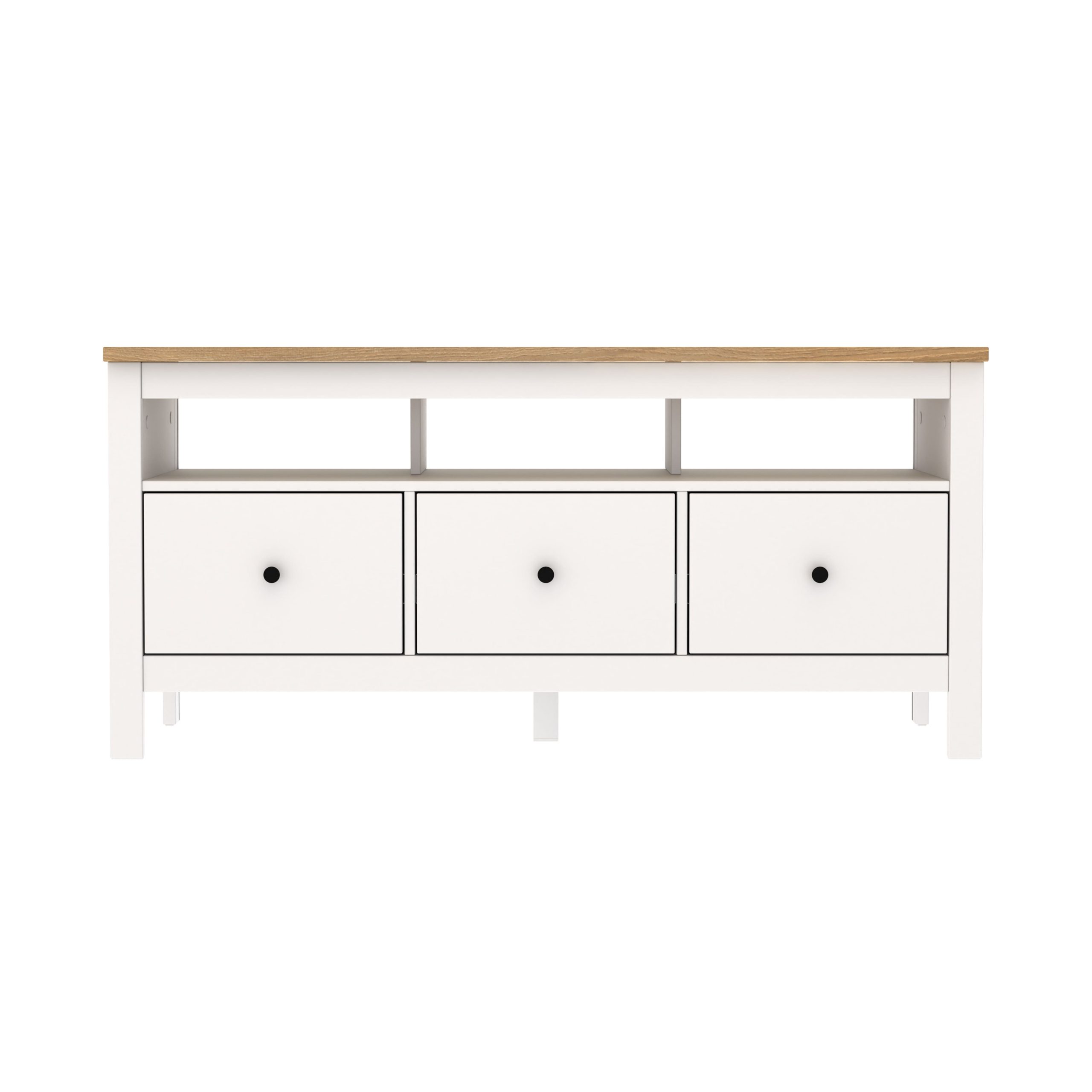 Тумба САГА 3 ящика, белая/ясень (2.08.03.090.14 RU)