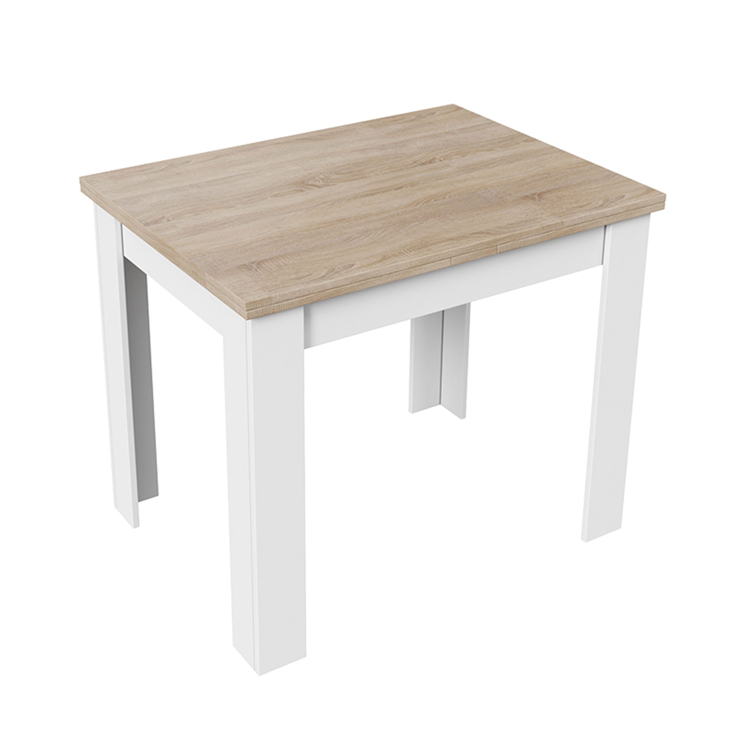 Стол раздвижной ПРОМО Тип 3, 900(1698)*670, дуб сонома светлый/белый