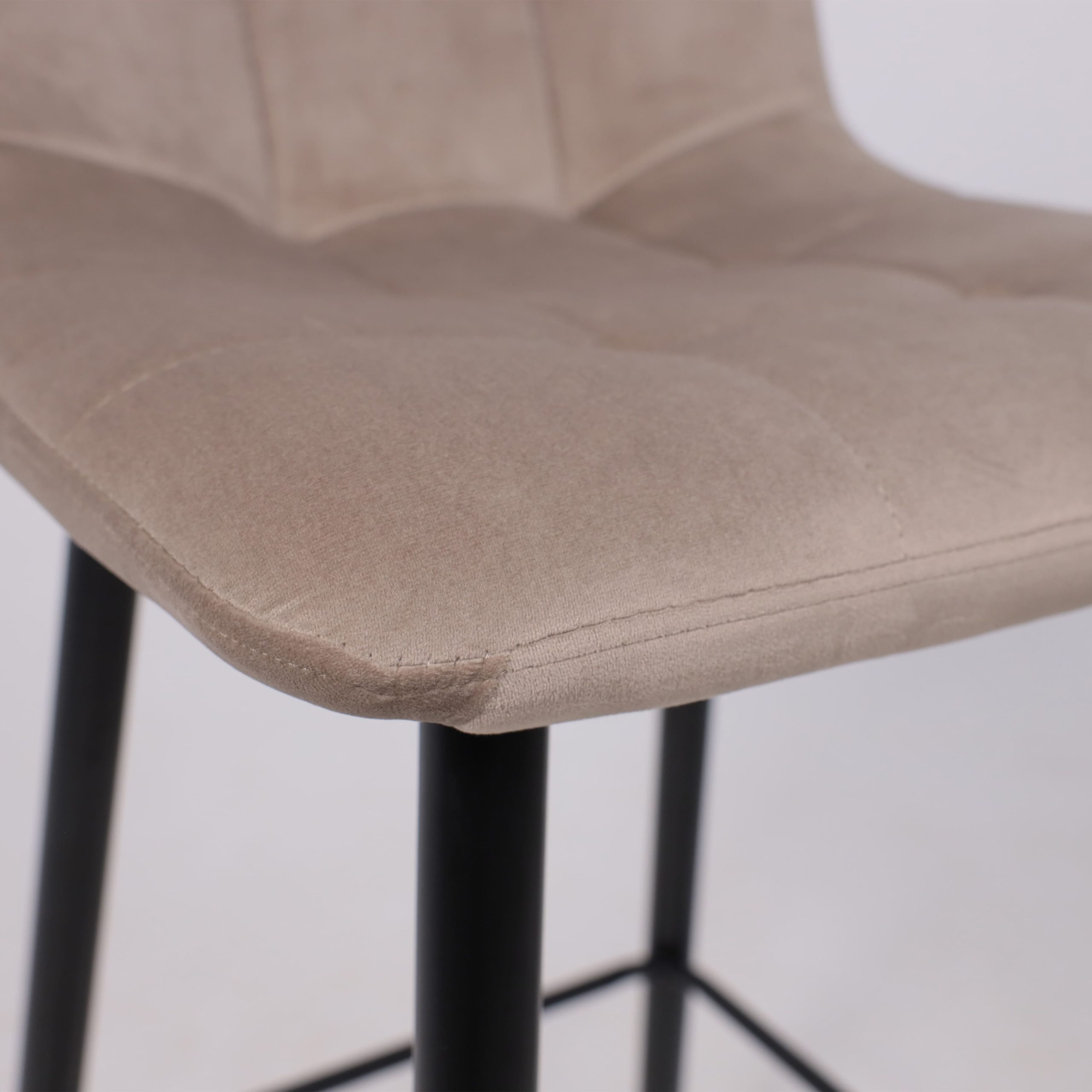 Стул STELLA, барный, бежевый велюр HLR08/черный