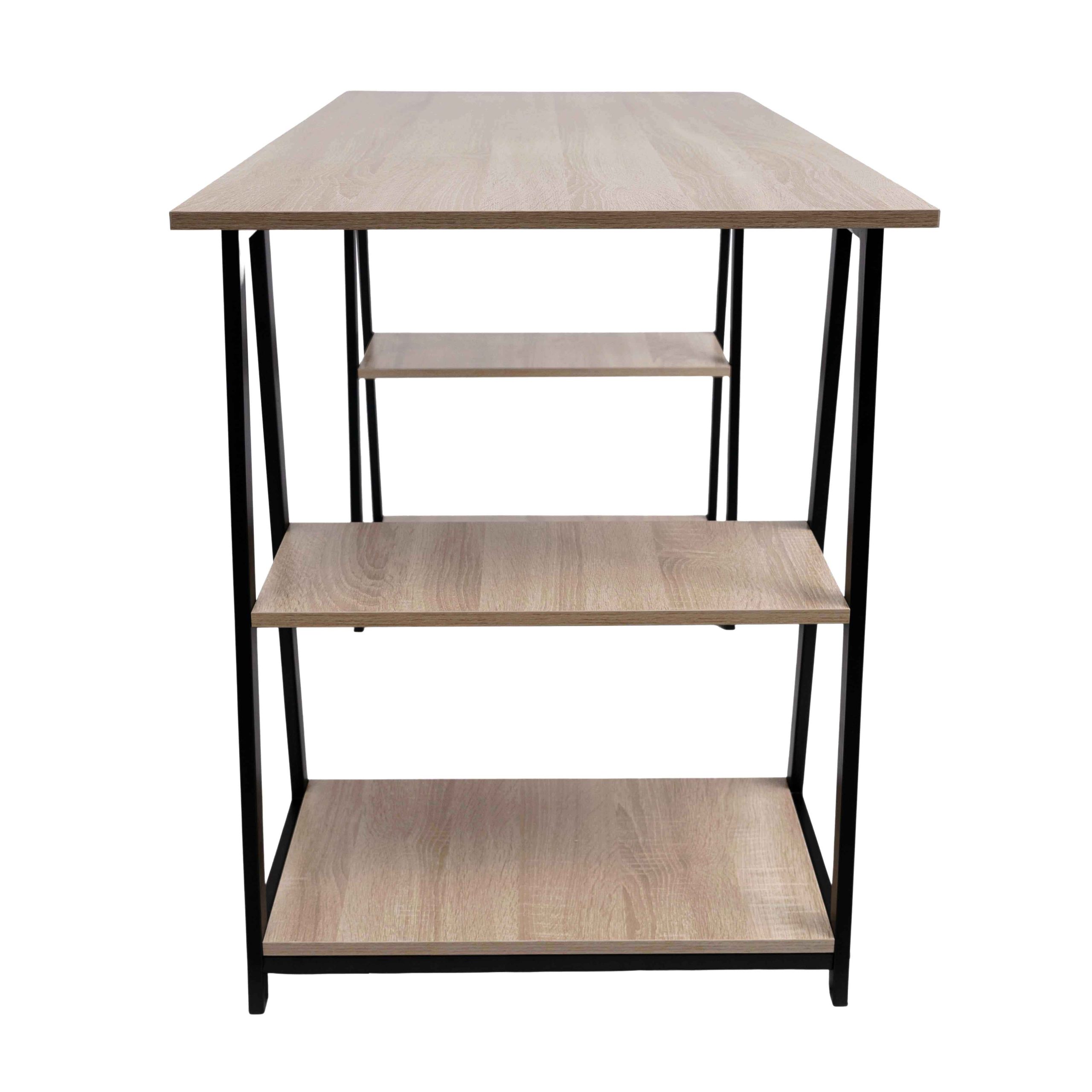 Стол письменный TOPAZ, светлый дуб/черный металл, 1200*600*770