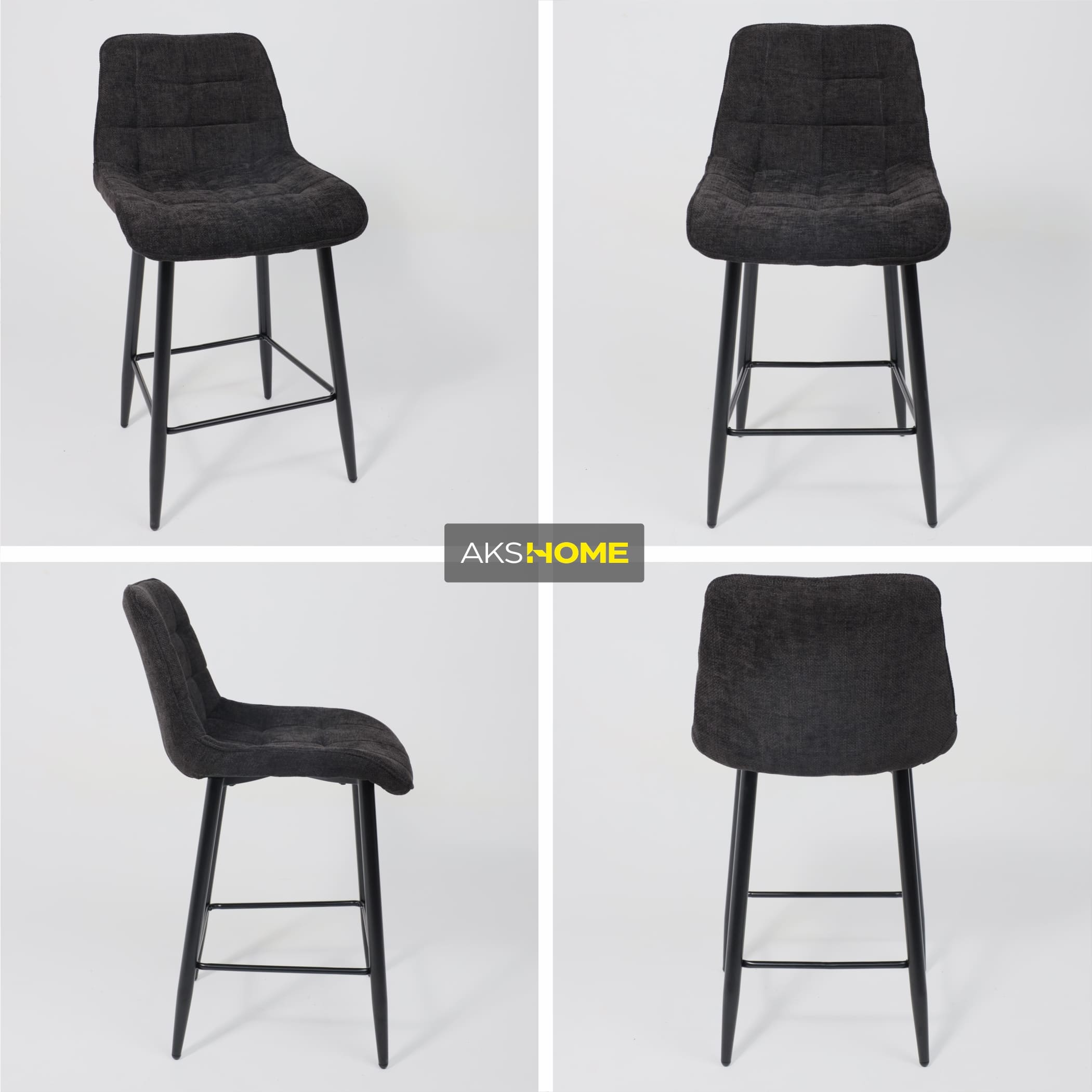 Стул BARON, барный, черный микровелюр CD2302-29/черный