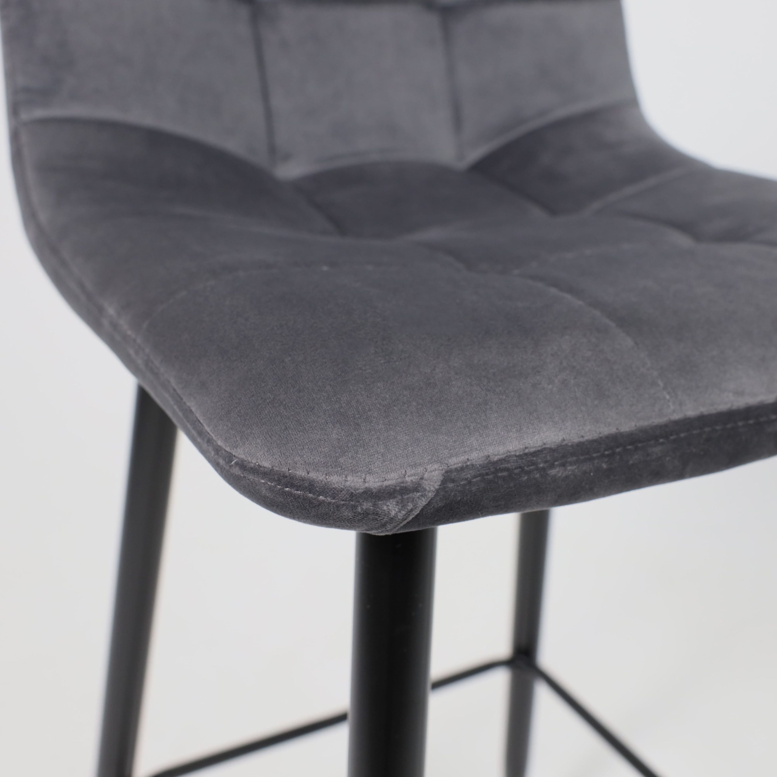 Стул STELLA, барный, серый велюр HLR21/черный