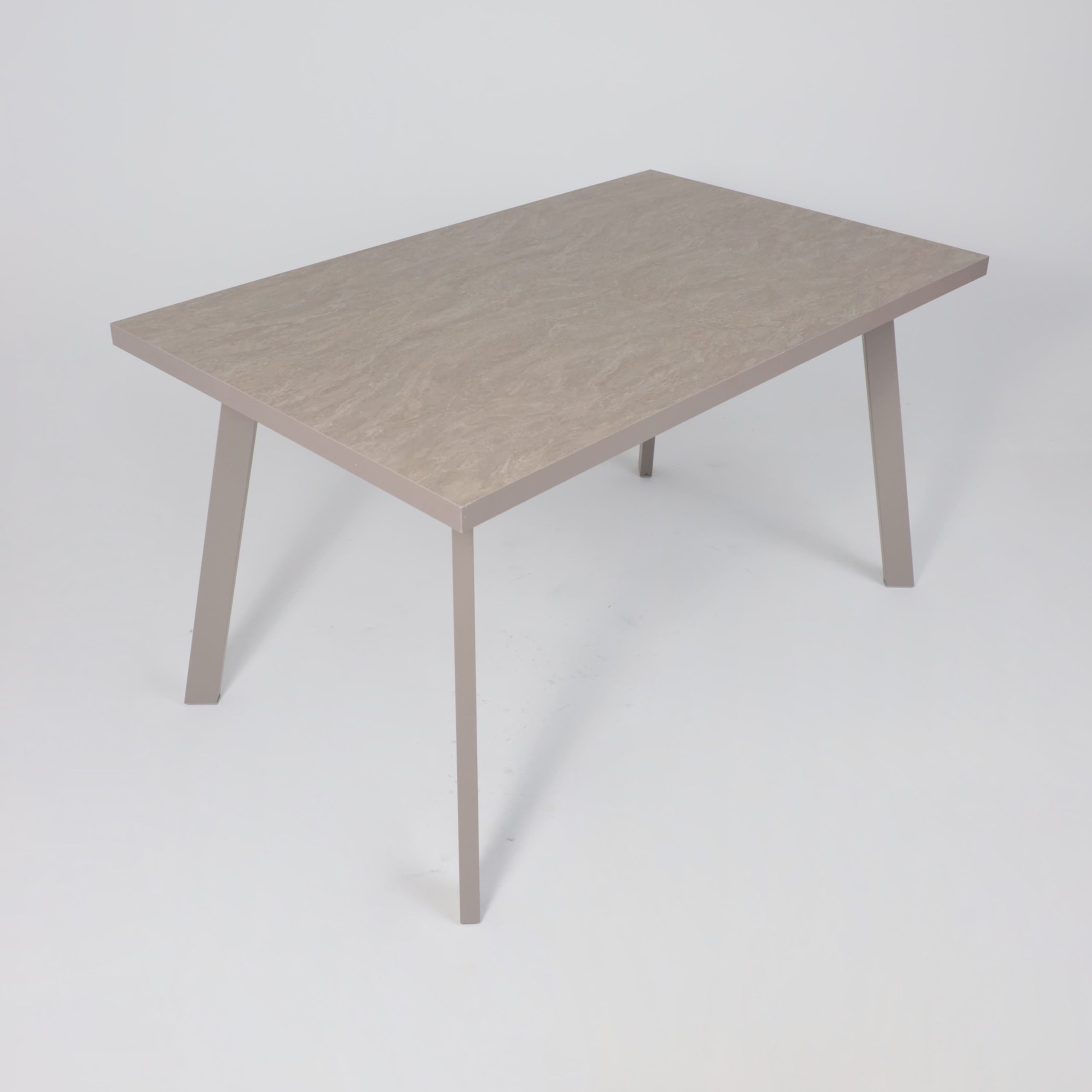 Стол BORG-140, раздвижной 140(180)х85, Бежевый камень-HPL/Капучино