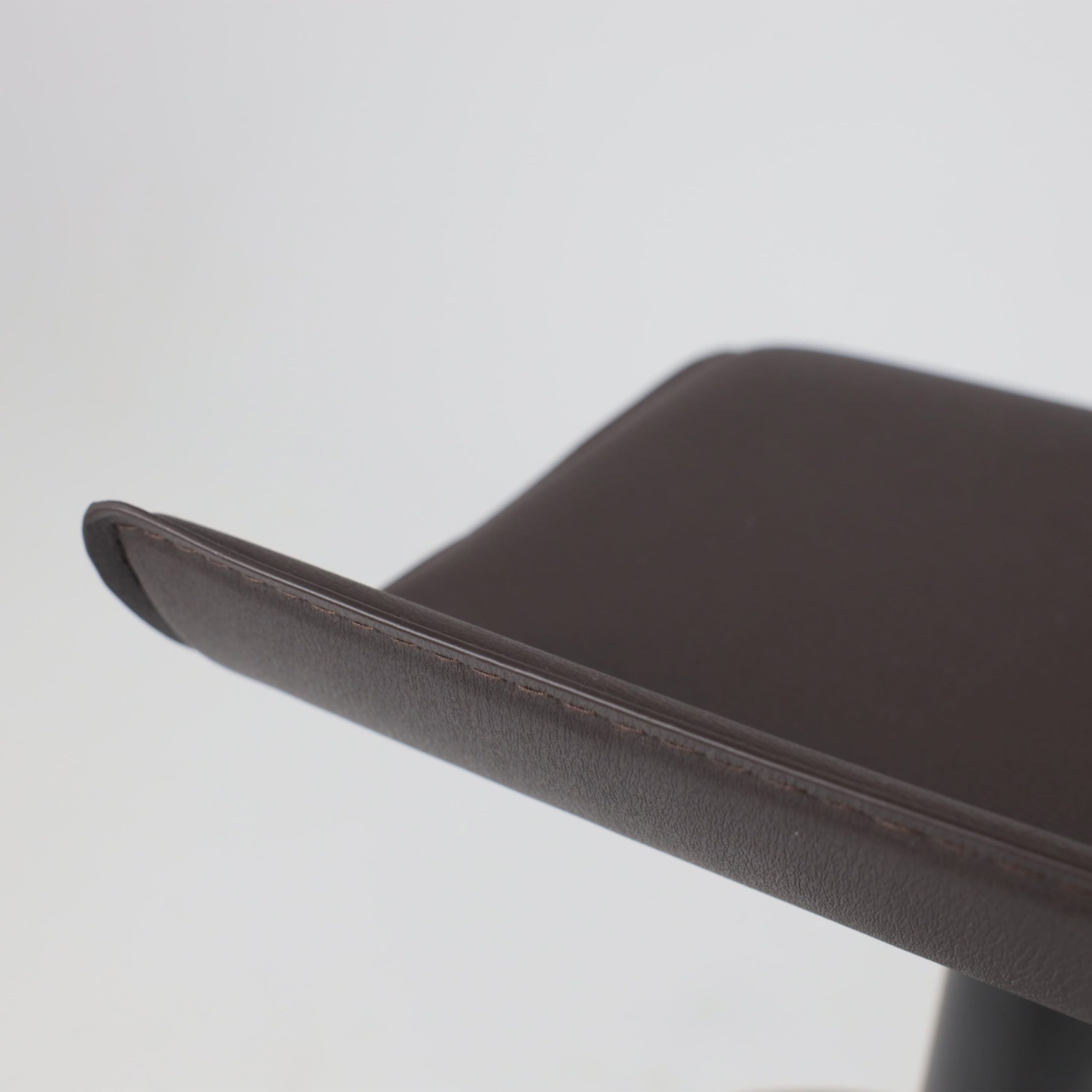 Стул барный SLIM, экокожа коричневый/черный