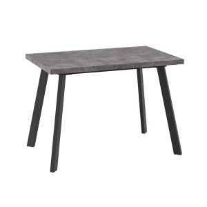 Стол BORG-110, раздвижной 110(142)х70, Дымчатая керамика/Чёрный