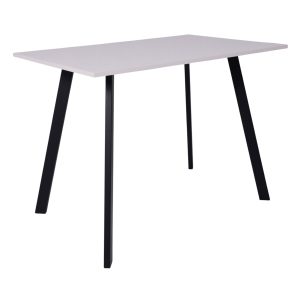Стол SOLO 102*67, Белый структурный/черный