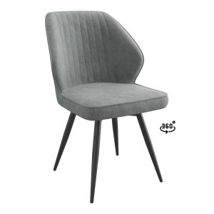 Стул MICHAEL-R1 360, k10 Антрацит замша LUXчерный