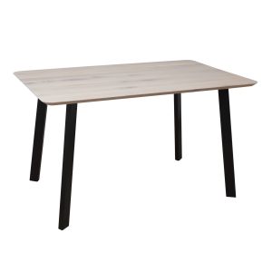 Стол МАЙОН, 120*80*74, дуб беленый/черный (ПР-2 DSW (Т27) (02) КС-60)