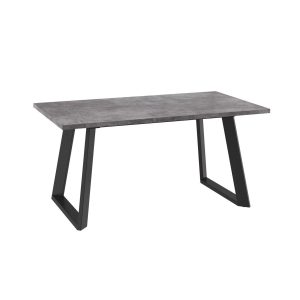 Стол LOFT LUX-160, раздвижной 160(205)х90, Дымчатая керамика/Чёрный