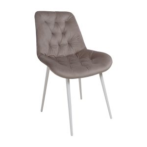 Стул AV 435, светло-коричневый бархат H-61/белый