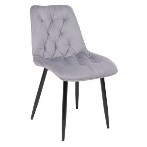 Стул ASTRA, 2, светло-серый велюр HLR-20/черный
