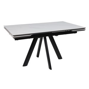 Стол JACK-140, раздвижной 140(30+30)х85, CALAKATTA ST CER/Черный