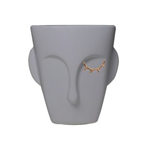 Ваза керамическая CLOKE, серый, 17*1,5*18,5см