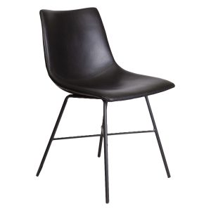 Стул ARIZONA, экокожа, черный+черная нить/черный