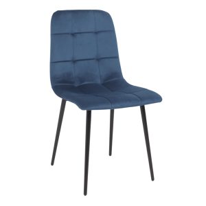 Стул AV 406-N, синий бархат Confetti deep ocean/черный