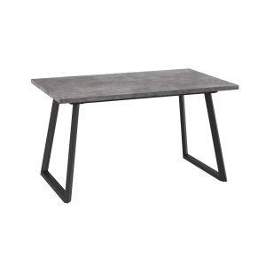 Стол LOFT-140, раздвижной 140(180)х85, Дымчатая керамика/Чёрный