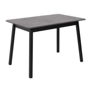 Стол TIRK RADIAL-110, раздвижной 110(142)х70, Дымчатая керамика/Чёрный