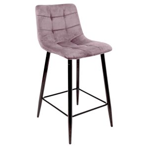 Стул барный MIA, пыльная роза велюр HLR25/черный