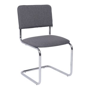 Кресло СЛАВИЯ, Leto 68 темно-серая ткань/хром