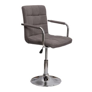 Кресло барное ROSIO, серая ткань/хром