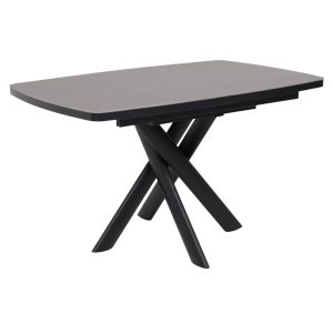 Стол LEONEL-130, раздвижной 130(165)х85, 68 INDIGO GREY ST CER/Черный