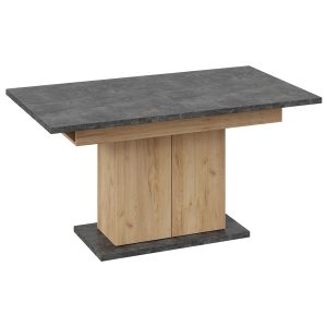 Стол раздвижной ДЕТРОЙТ Тип 1, 1504(2014)*850, ателье темный/дуб крафт золотой