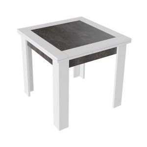 Стол раздвижной ХЬЮСТОН Тип 3, 790(1480)*790, ателье темный/белый