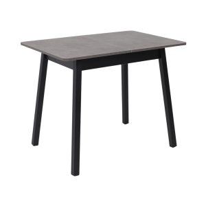 Стол TIRK RADIAL-94, раздвижной 94(126)х64, Дымчатая керамика/Чёрный