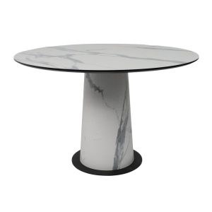 Стол AV 1317, HPL+МДФ, нераздвижной 1200 Мрамор белый/черный