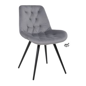 Стул AV 435, поворотный, темно-серый бархат H-15/черный