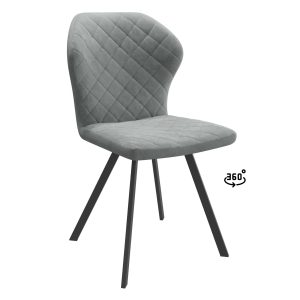 Стул ROBBY D-R 360, k10 Антрацит замша LUXчерный