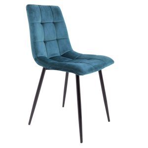 Стул DALLAS, бирюзовый велюр 85/черный