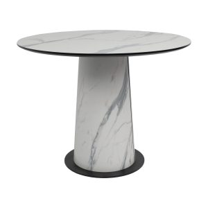 Стол AV 1317, HPL+МДФ, нераздвижной 1000 Мрамор белый/черный