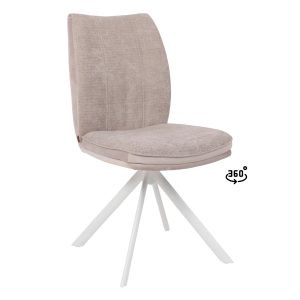 Стул SMART-R 360, g05 GREY BEIGE шенилл LUX - d07 PEARL GREY LUXбелый