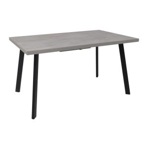 Стол Hagen 140 раздвижной, 140(180)*85, Цемент/Черный