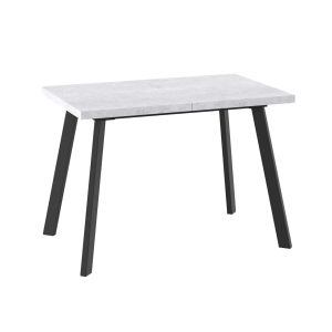 Стол BORG-110, раздвижной 110(142)х70, Серый сланец/Чёрный