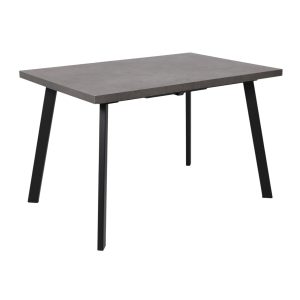 Стол BORG-120, раздвижной 120(160)х80, Дымчатая керамика/Чёрный