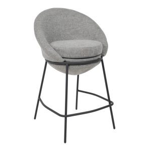 Стул BRAUN, полубарный, серая рогожка BREGO-15/черный