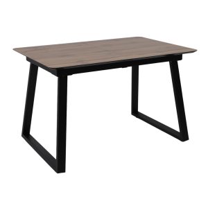 Стол AV 1208, HPL+МДФ,  раздвижной 1200 (1600)*800 Дуб Вотан/черный