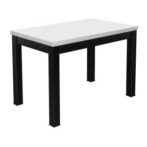 Стол раздвижной BLACK, 1100(1490)*670*770, (белый мат)
