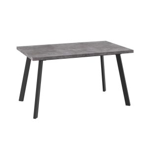 Стол BORG-140, раздвижной 140(180)х85, Дымчатая керамика/Чёрный