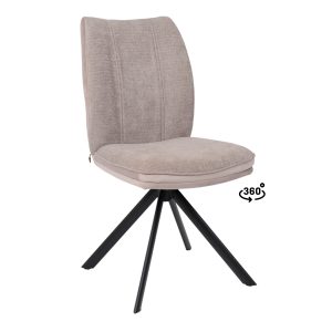 Стул SMART-R 360, g05 GREY BEIGE шенилл LUX - d07 PEARL GREY LUXчерный