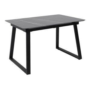 Стол AV 1208, HPL+МДФ,  раздвижной 1200 (1600)*800 Черный тунис/черный