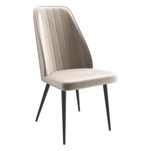 Стул LEONARD M, d07 PEARL GREY LUXчерный